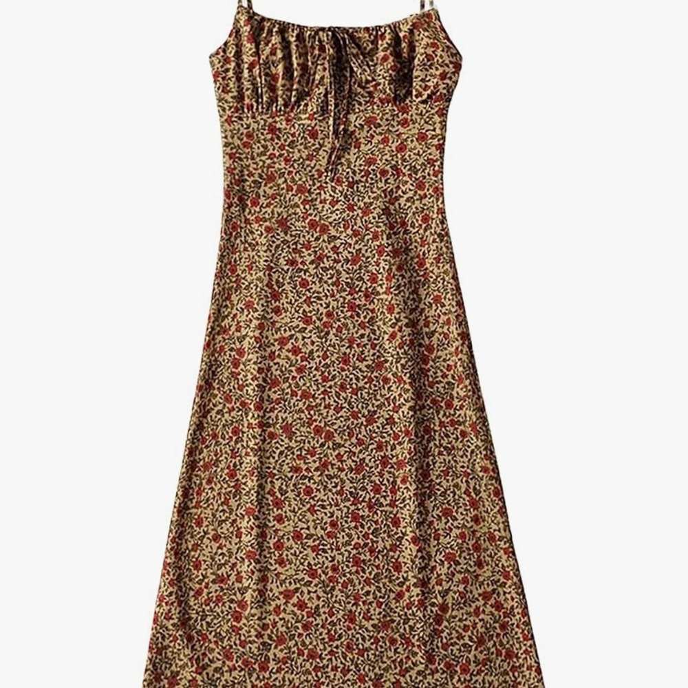 90’s Inspired Floral Midi Dress